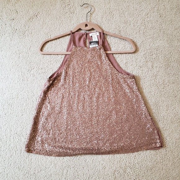 Gold Sparkly Tank Top - Picture 3 of 7